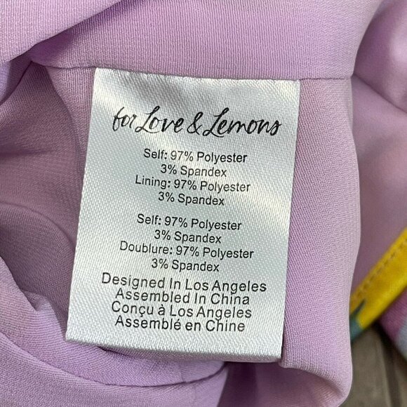 For Love & Lemons Cassia Floral Puff Sleeve Crop Top Size Small Party Evening - Picture 11 of 15